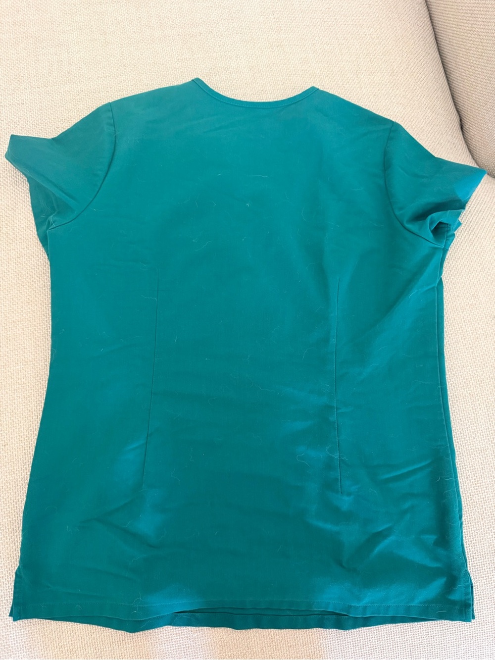 Figs Catarina Women's Scrub Top in Forest Green - Picture 4 of 4